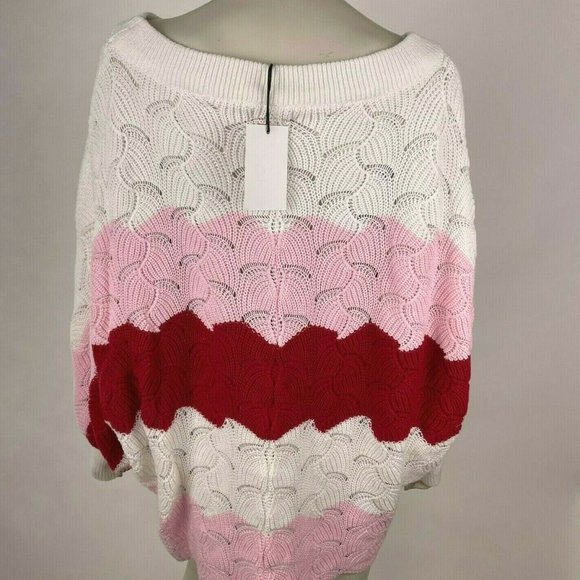Andrée by Unit Color‎ Block Cozy Sweater Dolman Sleeve Pullover Women 2X 3X NWT - Picture 3 of 11
